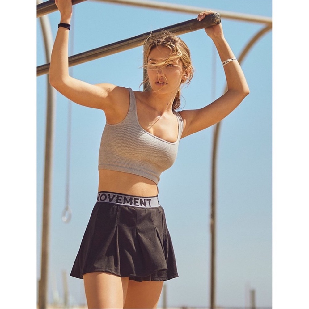 Free People BLACK Duo Skort tennis skirt - euc